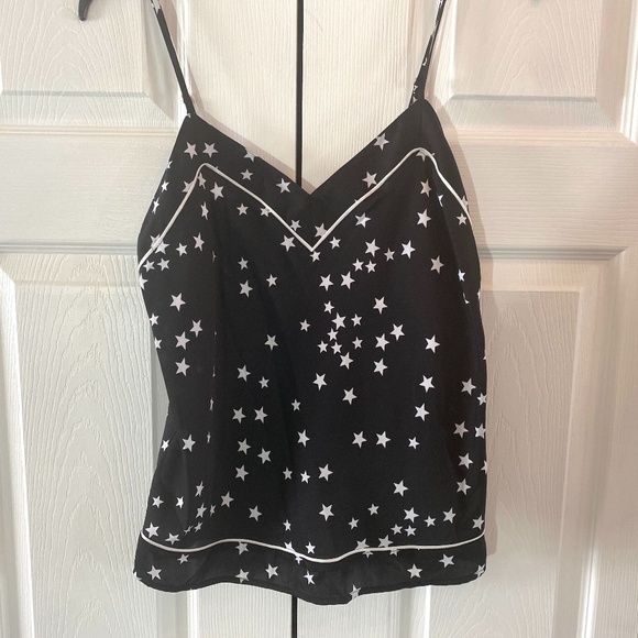 INC International Concepts Black and White Star Pajama Top - Picture 1 of 1